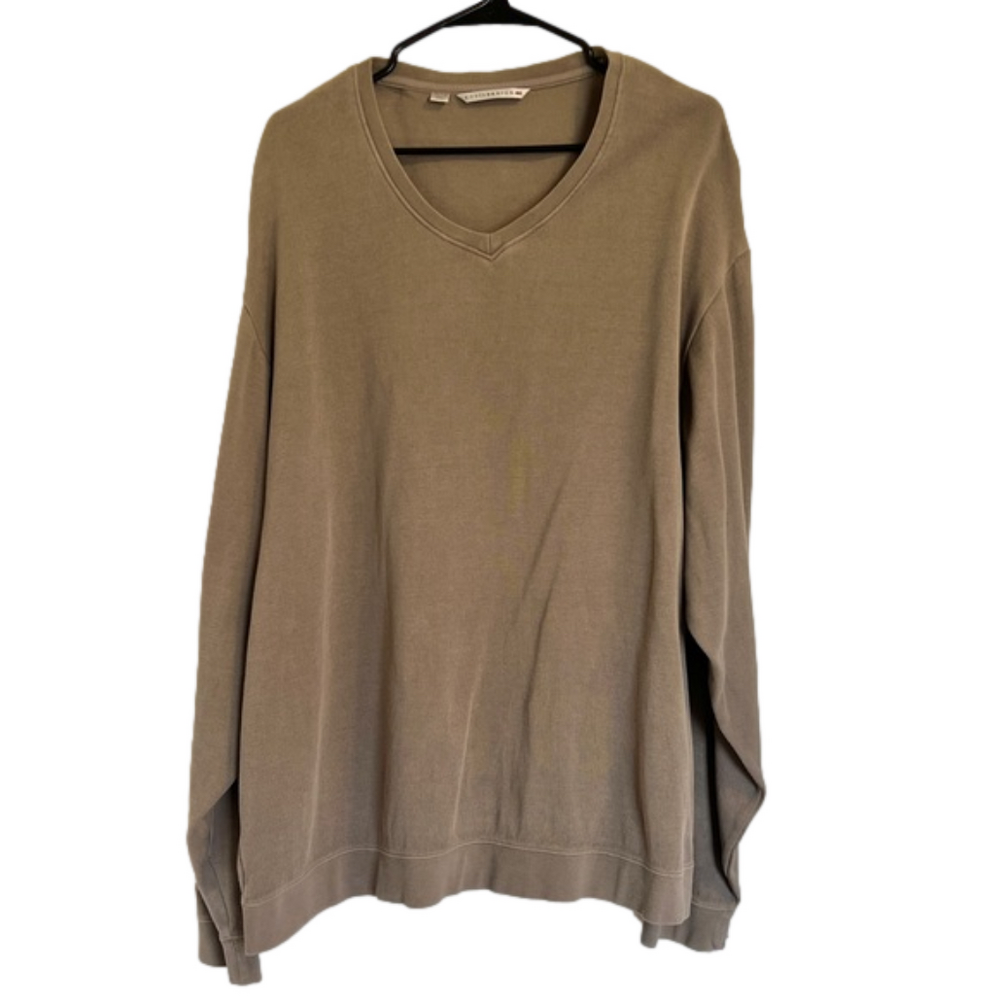 Cutter and Buck Crew V Neck Pullover Sweater Olive Men’s Size XXL Pima Cotton